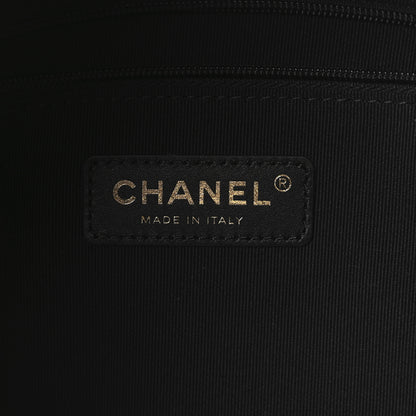 Chanel Suede Calfskin Shiny Lambskin Quilted Small Coco Base Shopping Bag Beige Black 6 of 11