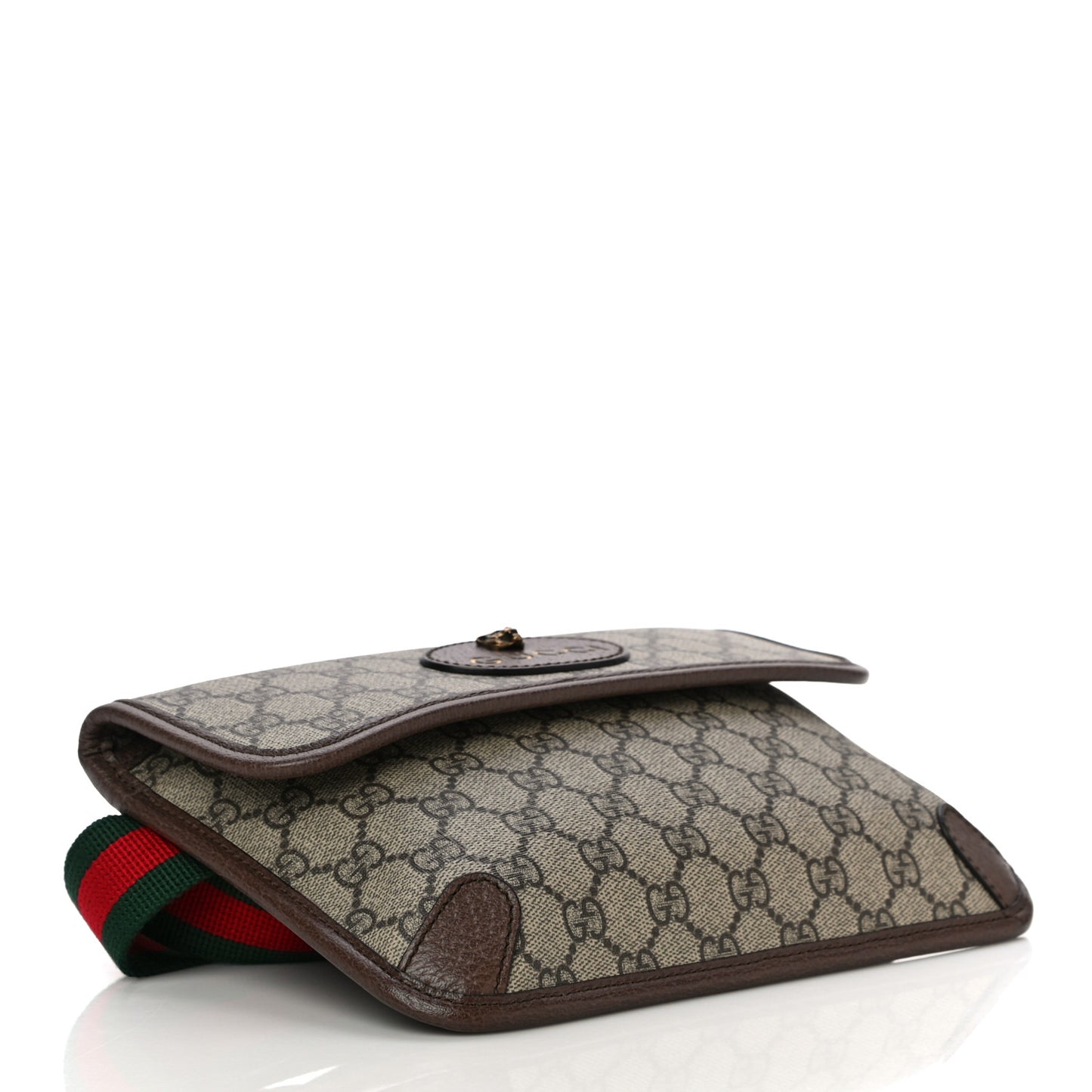 GG Supreme Monogram Neo Vintage Web Belt Bag Brown