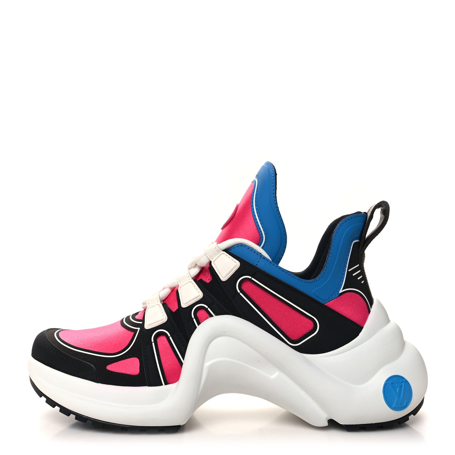 Calfskin Technical Satin LV Archlight Sneakers 37 Rose Pop Pink