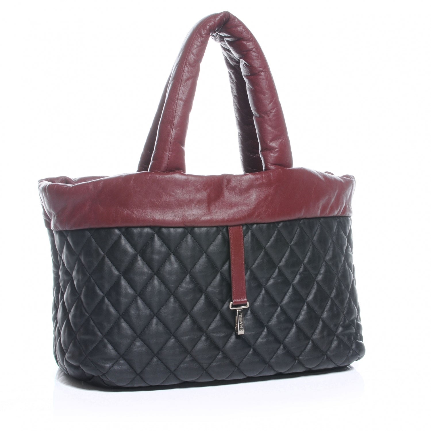 Chanel Lambskin Quilted Medium Coco Cocoon Reversible Tote Black 2 of 12