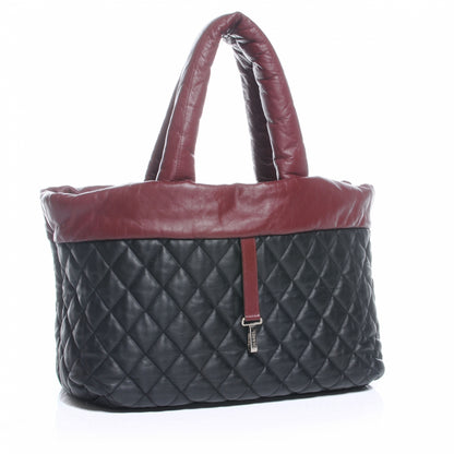 Chanel Lambskin Quilted Medium Coco Cocoon Reversible Tote Black 2 of 12