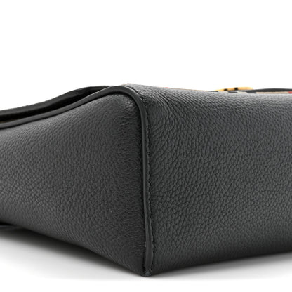 Burberry Coated Canvas Calfskin Vintage Check Medium Note Crossbody Bag Black 10 of 11