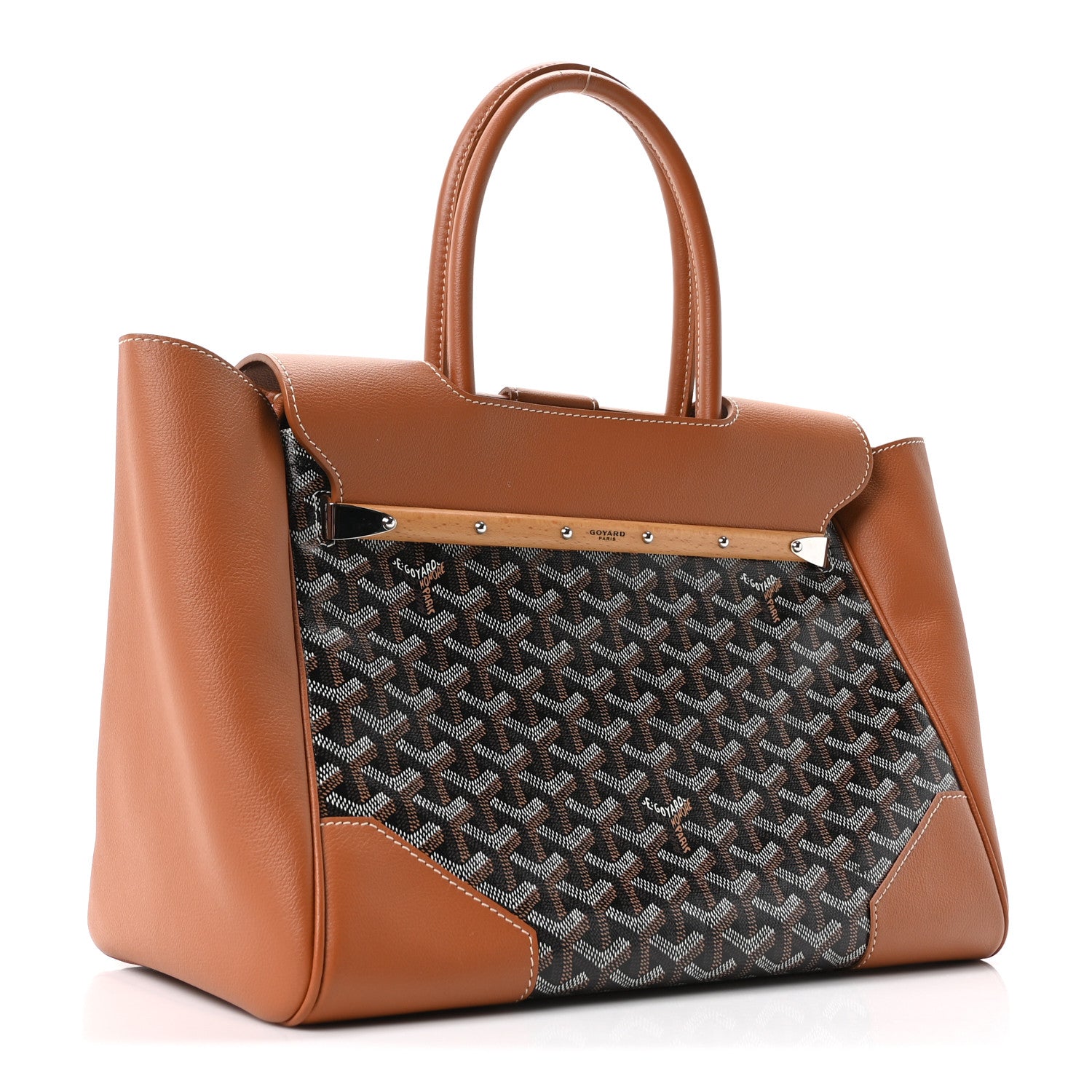 Goyard Goyardine Saigon Tote Black Gold 3 of 10