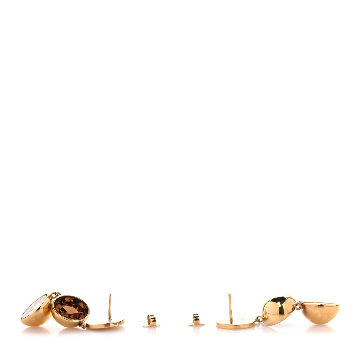 Crystal Over The Rainbow Earrings Gold