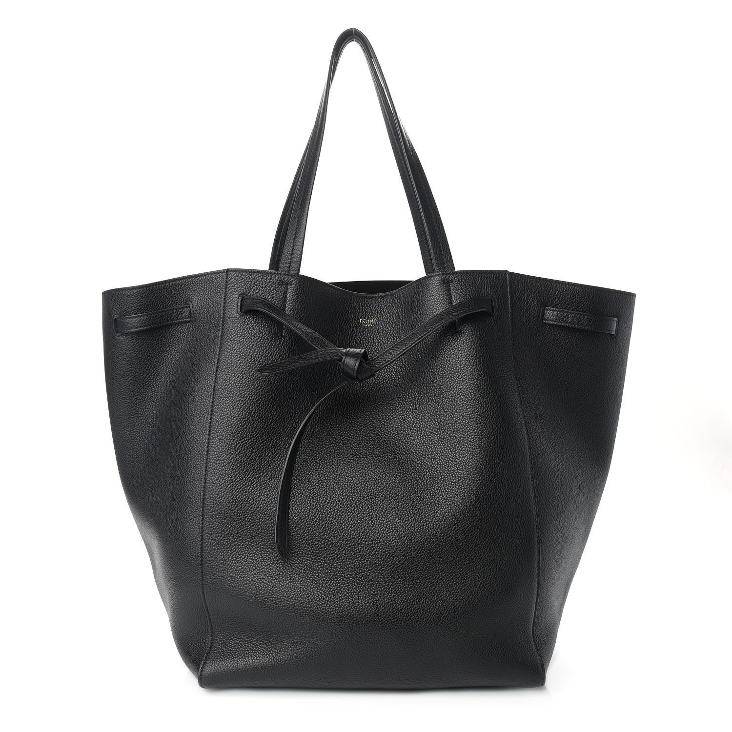 Celine Soft Grained Calfskin Medium Belt Cabas Phantom Black 1 of 9