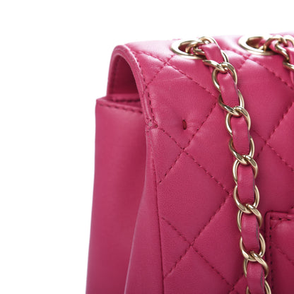 Chanel Lambskin Quilted Jumbo Mademoiselle Chic Flap Fuchsia 13 of 16