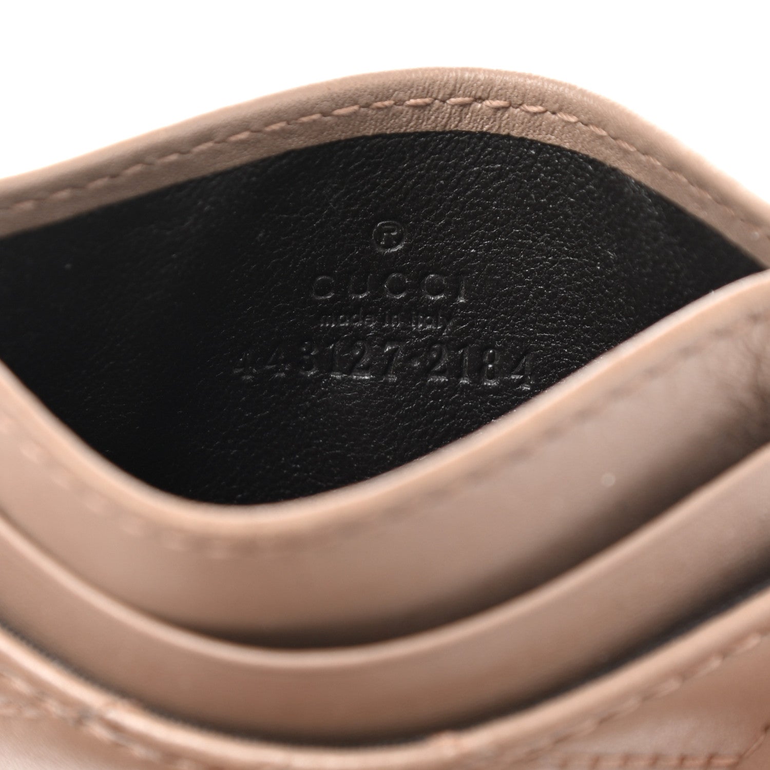 Gucci Calfskin Matelasse GG Marmont Card Holder Porcelain Rose 6 of 8