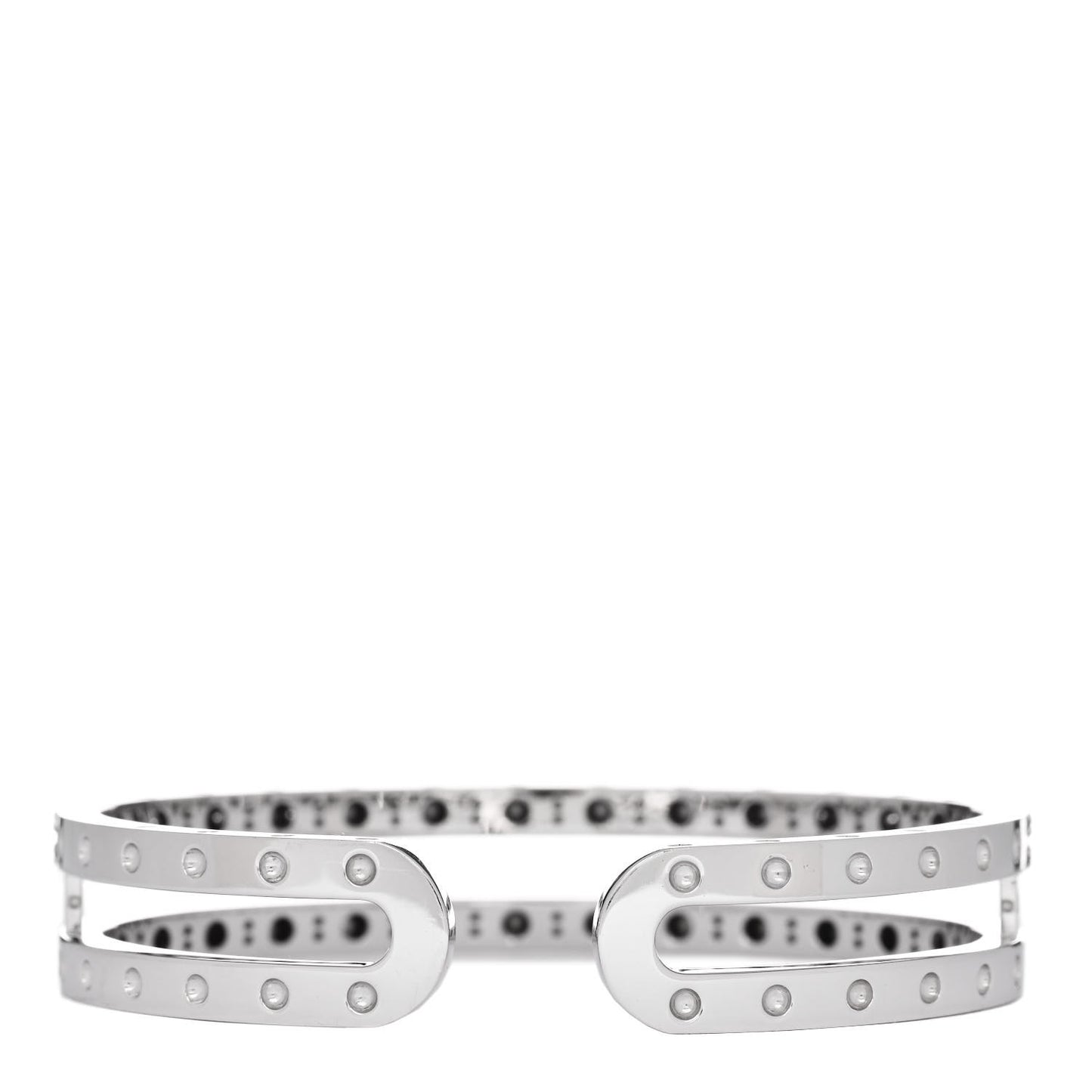 18K White Gold Diamond Pois Moi Double Symphony Bracelet