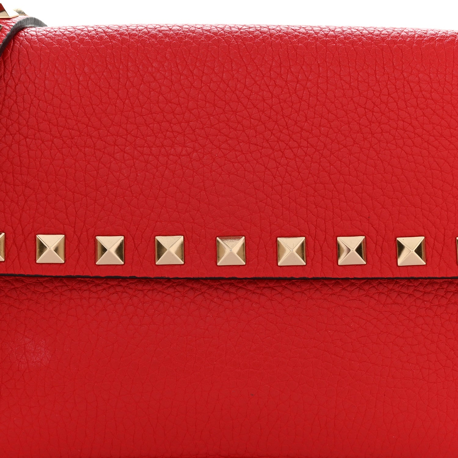 Valentino Garavani Grainy Calfskin Rockstud Crossbody Pouch Rouge Pur 7 of 9