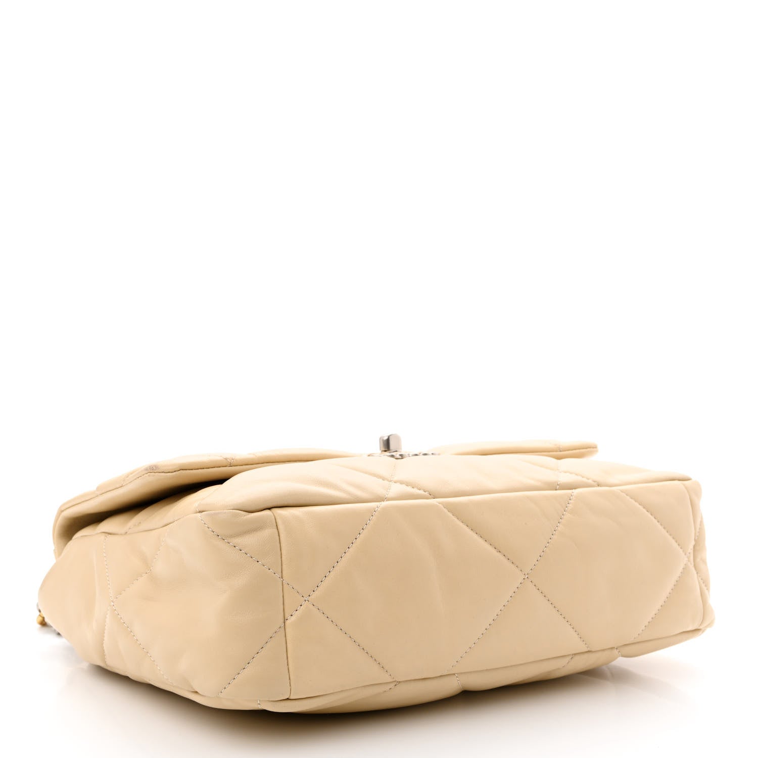 Chanel Lambskin Quilted Large Chanel 19 Flap Beige 4 of 11
