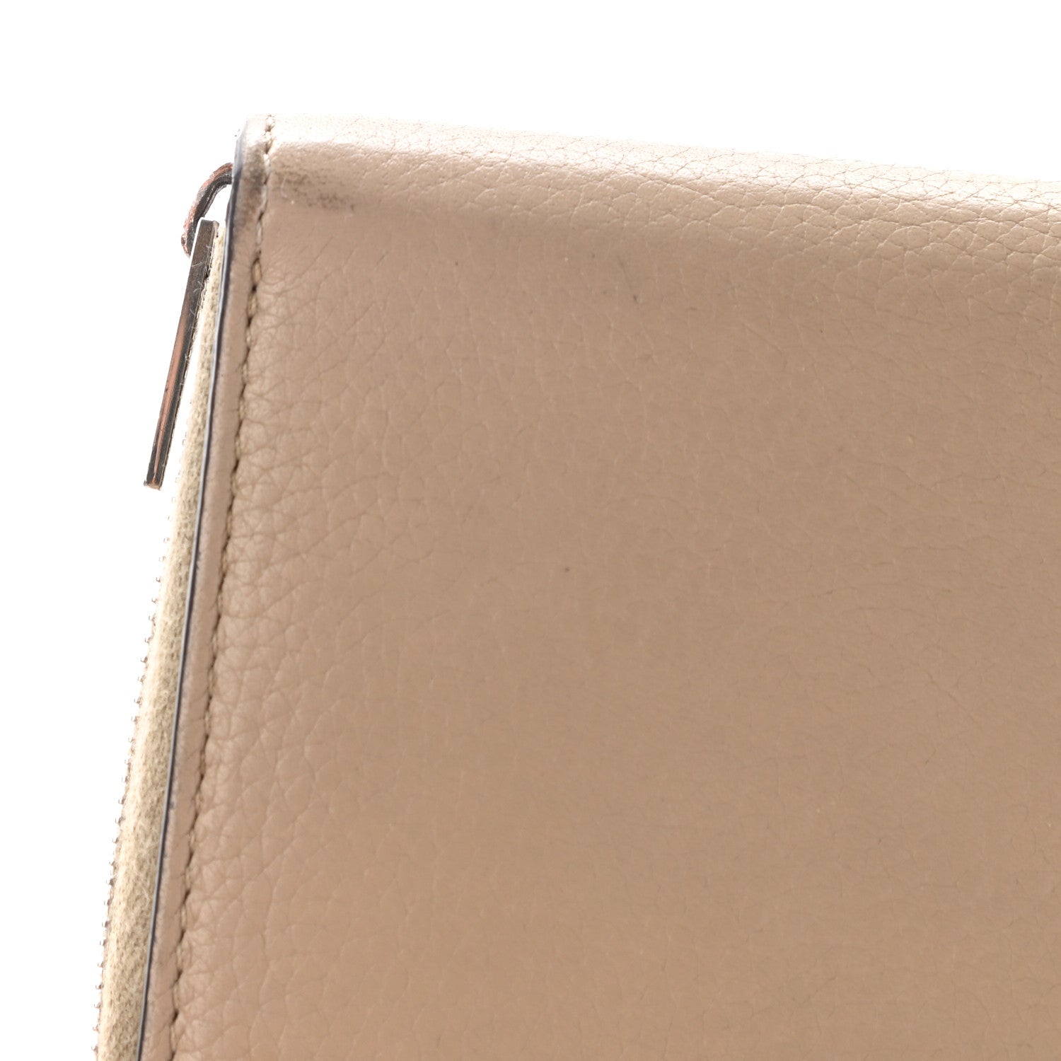 Celine Grained Calfskin Large Zip Around Multifunction Wallet Dune 14 of 15