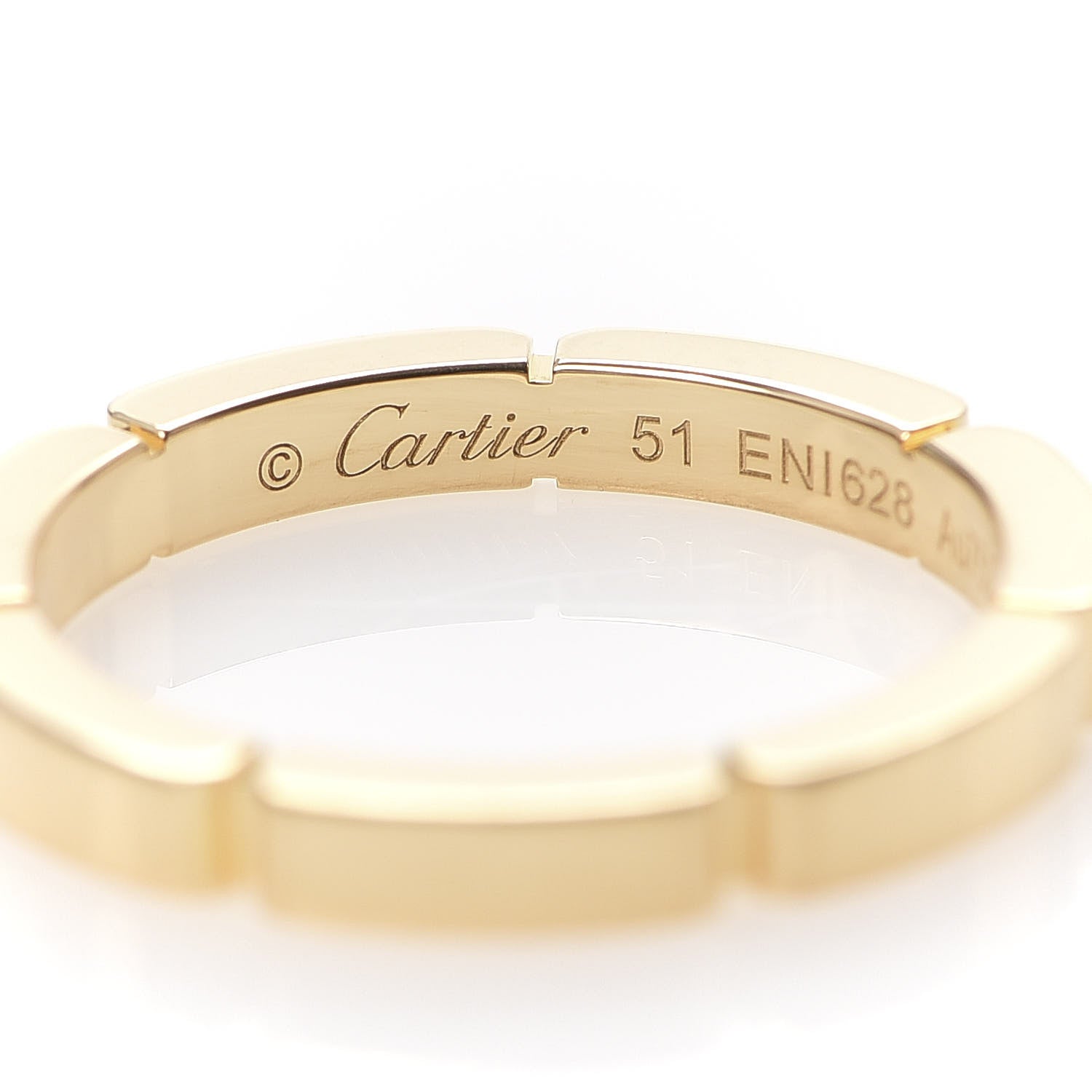 Cartier 18K Yellow Gold Diamond Maillon Panthere Wedding Band Ring 51 5.75 4 of 5