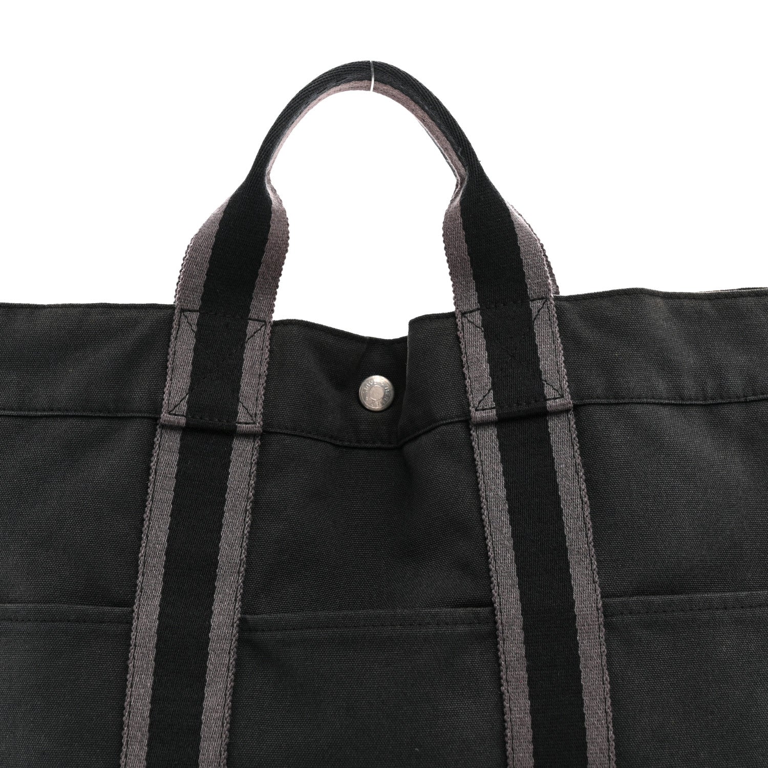 Hermes Canvas Herline MM Tote Black 8 of 14
