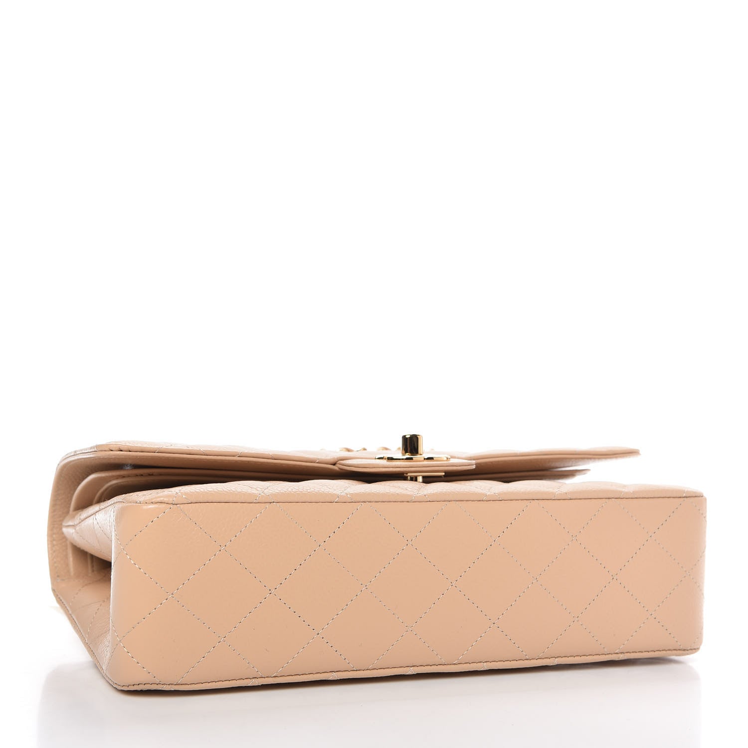 Chanel Caviar Quilted Medium Double Flap Beige 4 of 10