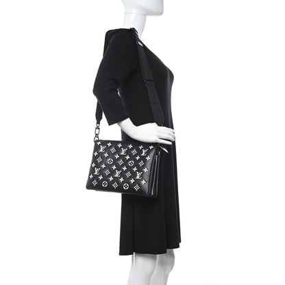 Louis Vuitton Lambskin Embossed Monogram Coussin PM Black White 2 of 11