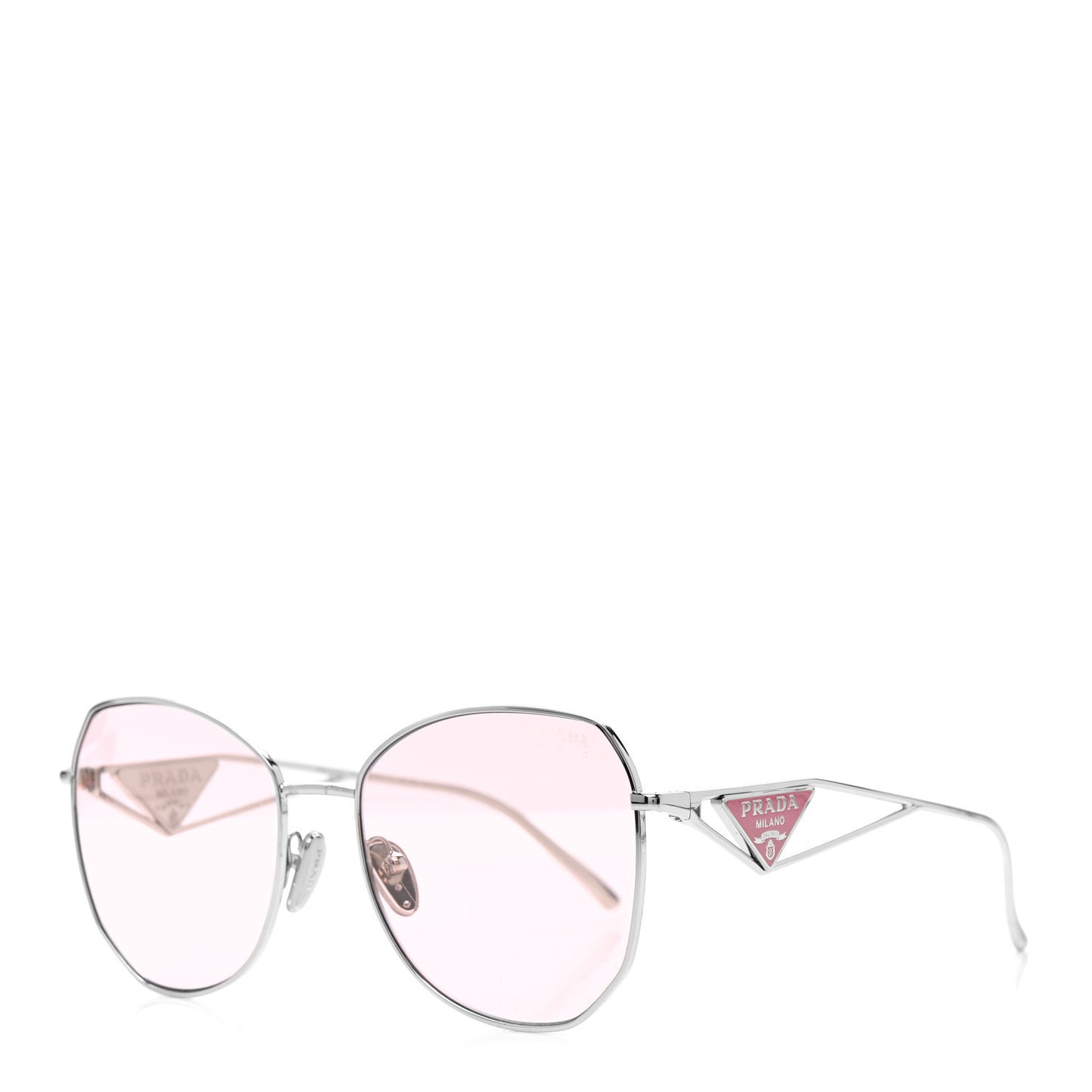 Metal Symbole Triangle Logo Sunglasses SPR57Y Pink