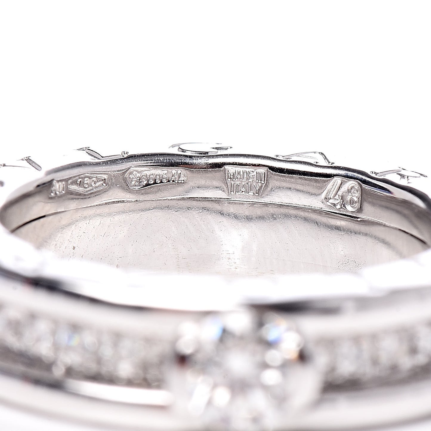 18K White Gold Diamond .30ct B.Zero1 Engagement Ring 48 4.5