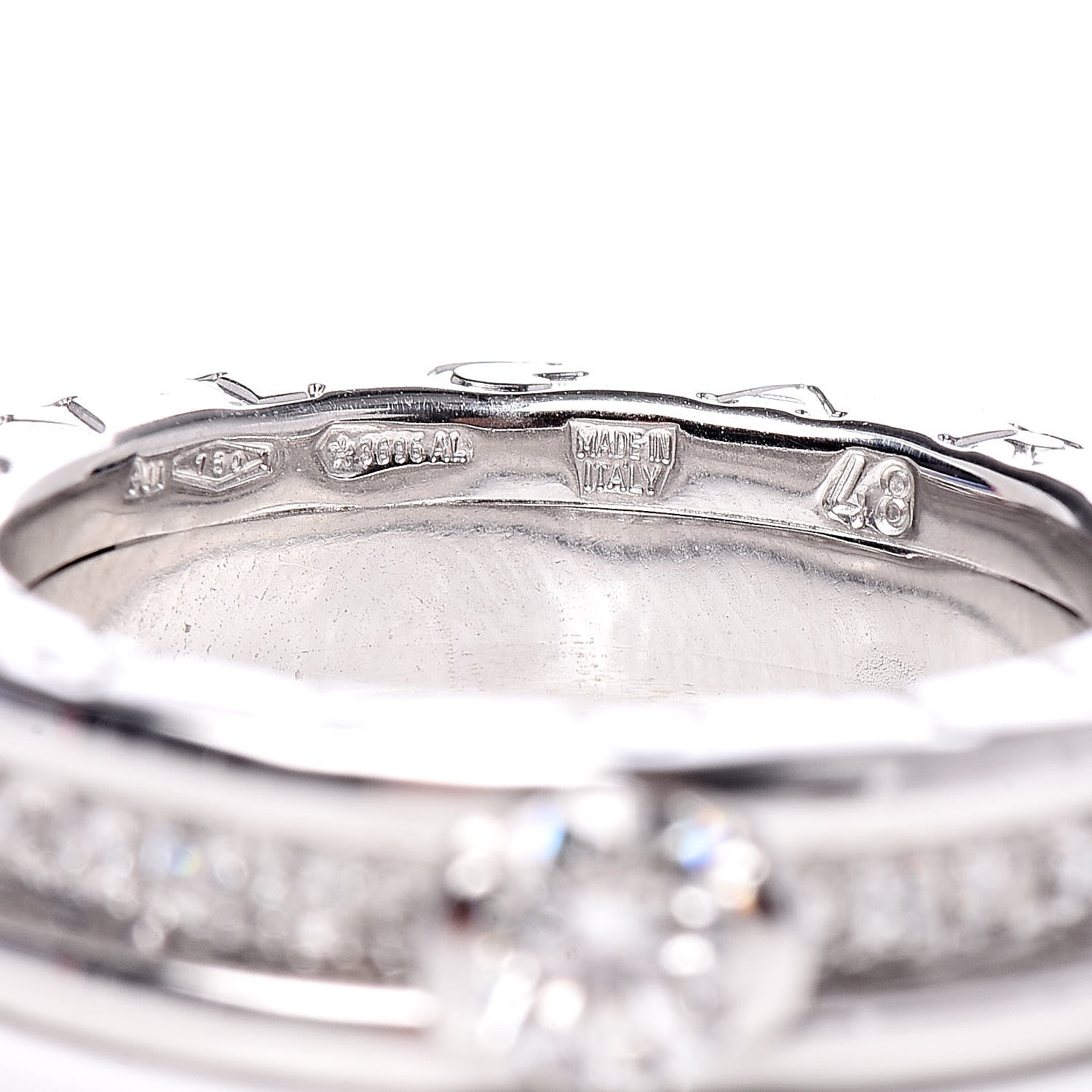 Bulgari 18K White Gold Diamond .30ct B.Zero1 Engagement Ring 48 4.5 6 of 6