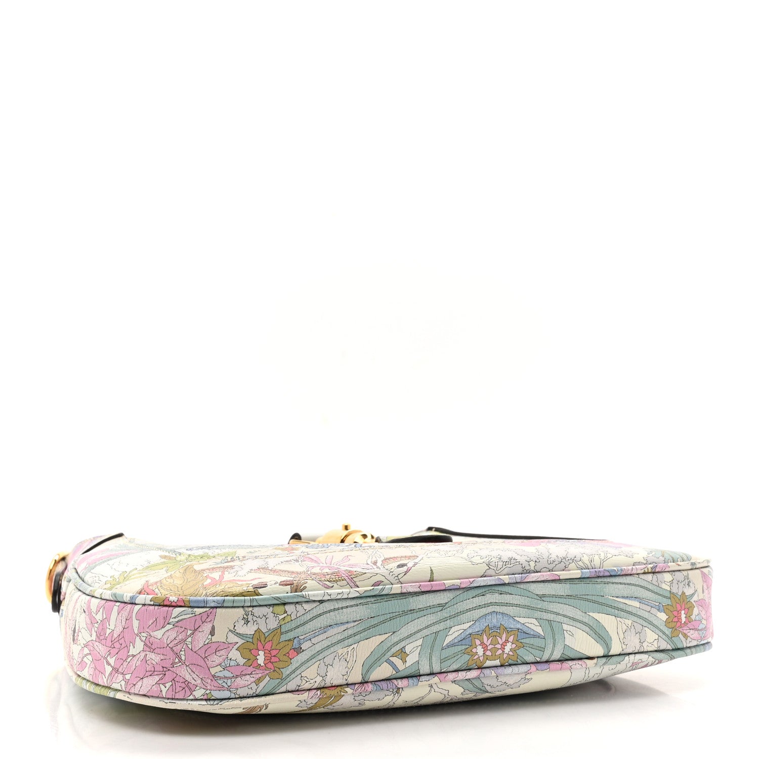 Gucci New Shangai Calfskin Tiger Savanah Small Jackie 1961 Hobo Chalky White Multicolor 4 of 10