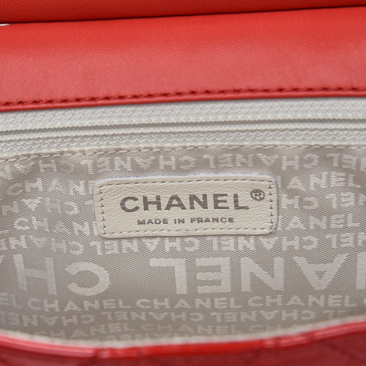 Chanel Patent Quilted Medium Diagonal CC Flap Red 6 of 10