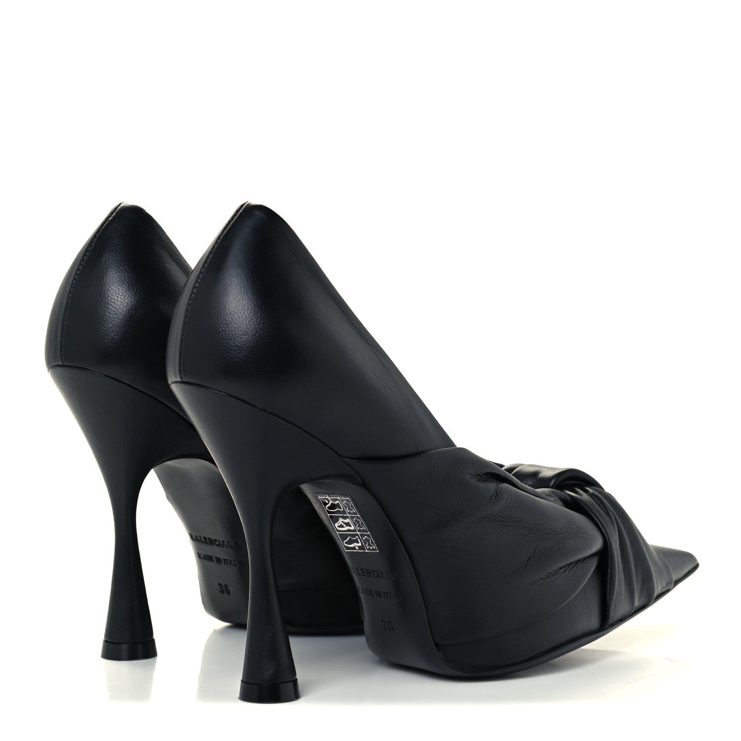 Balenciaga Smooth Nappa Drapy 110mm Pumps 36 Black 4 of 11