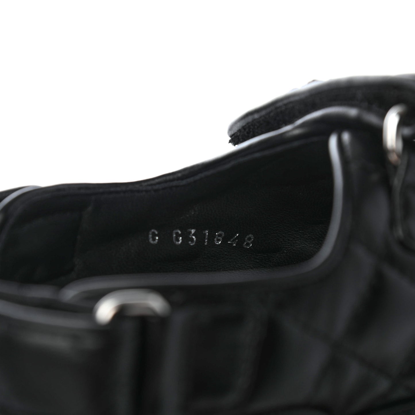 Lambskin Velcro Dad Sandals 36.5 Black