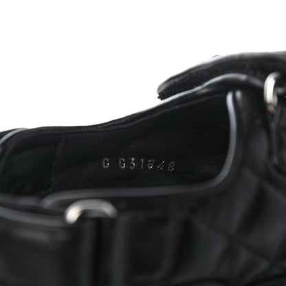Chanel Lambskin Velcro Dad Sandals 36.5 Black 9 of 10
