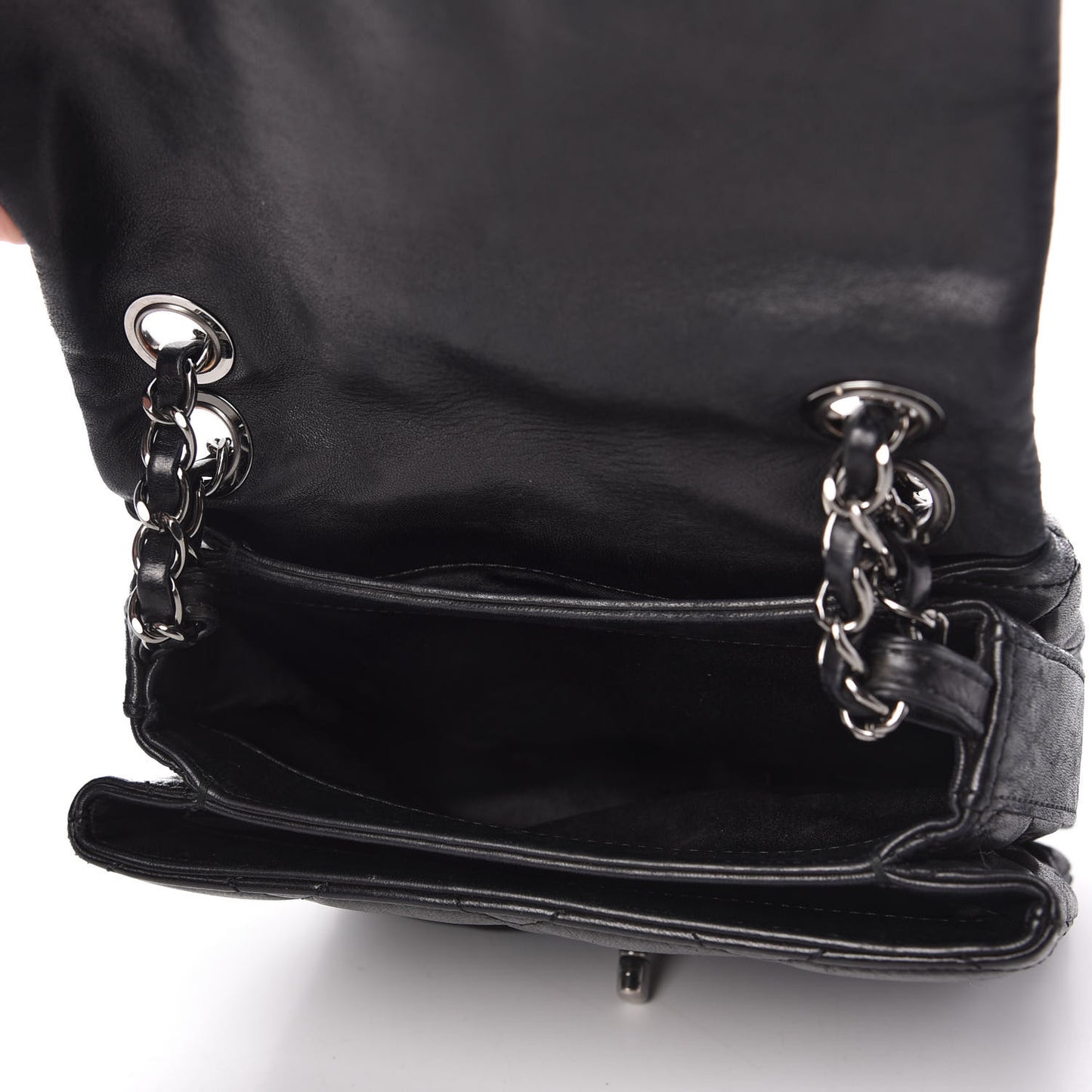 Lambskin Quilted Mini Chanel 3 Flap Black