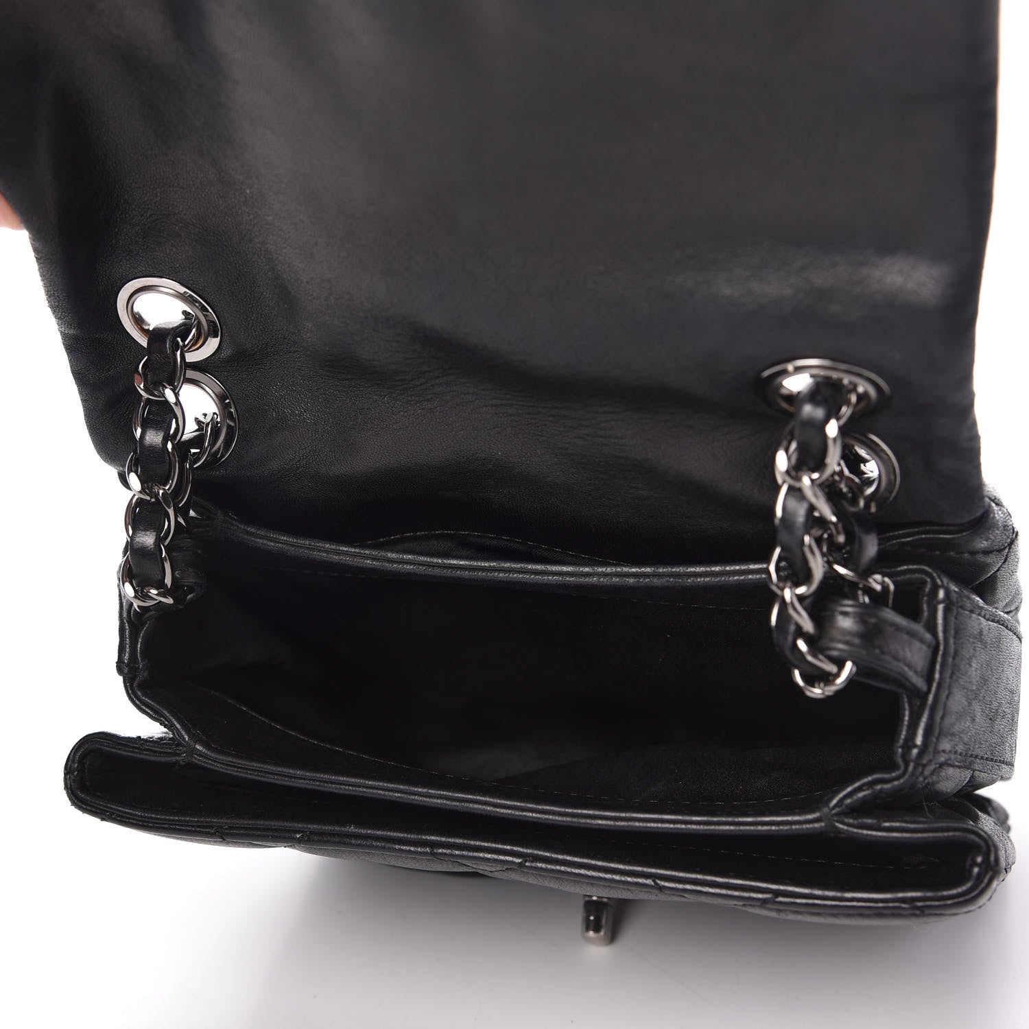Chanel Lambskin Quilted Mini Chanel 3 Flap Black 5 of 10