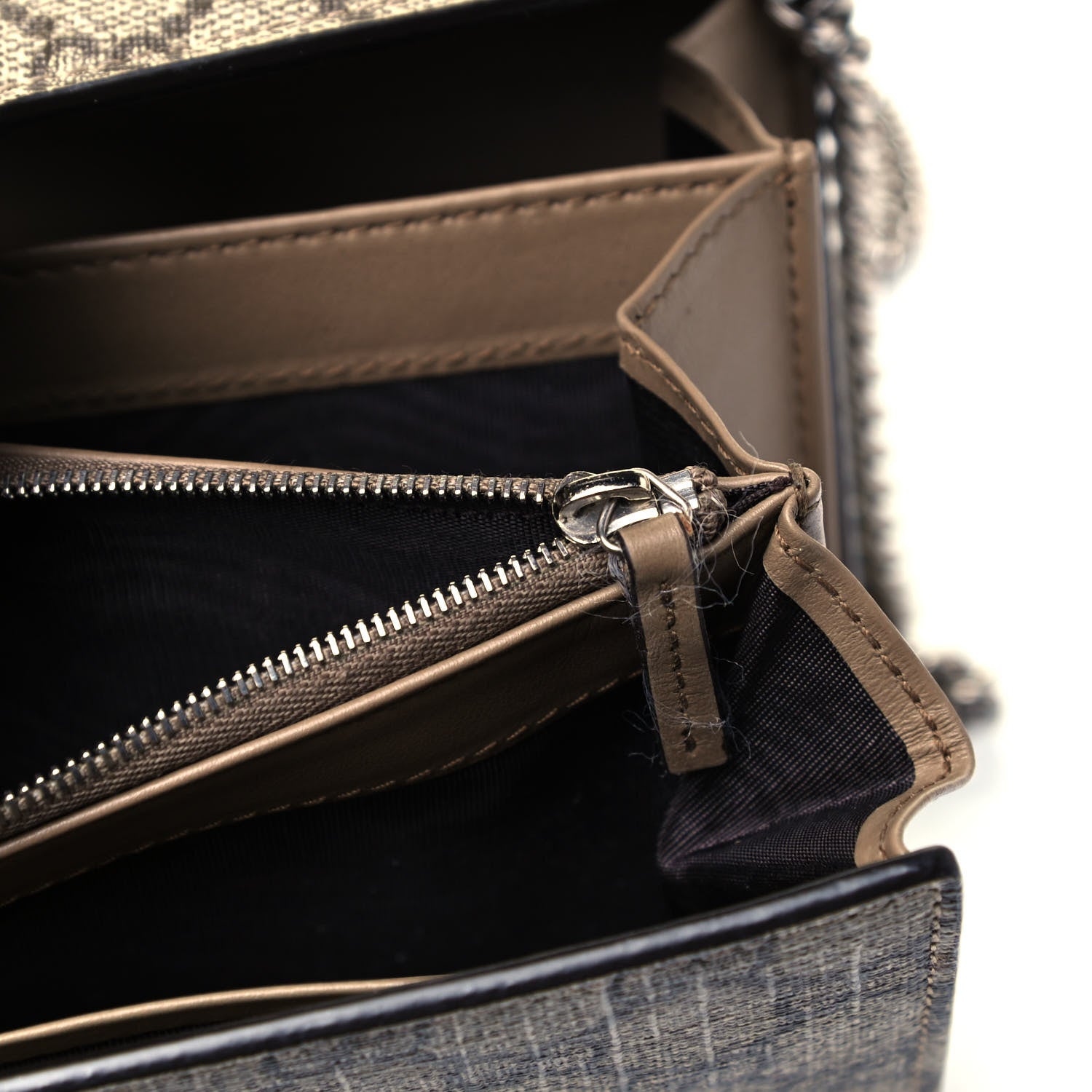 Gucci GG Supreme Monogram Mini Dionysus Chain Wallet Beige Taupe 9 of 9