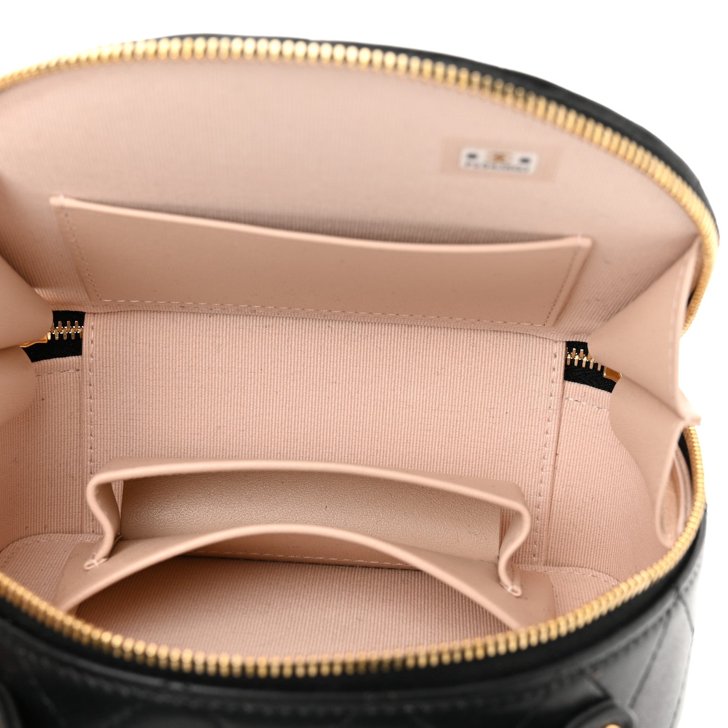 Chanel Lambskin Quilted Chic Riviera Top Handle Vanity Case Black 4 of 9