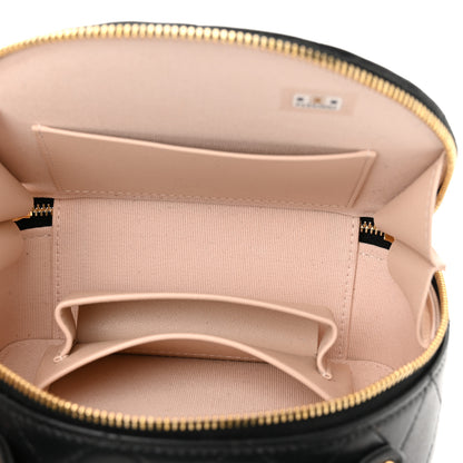 Chanel Lambskin Quilted Chic Riviera Top Handle Vanity Case Black 4 of 9