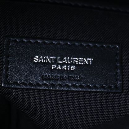 Saint Laurent Canvas Calfskin Rivington Race Backpack Black Navy 6 of 9