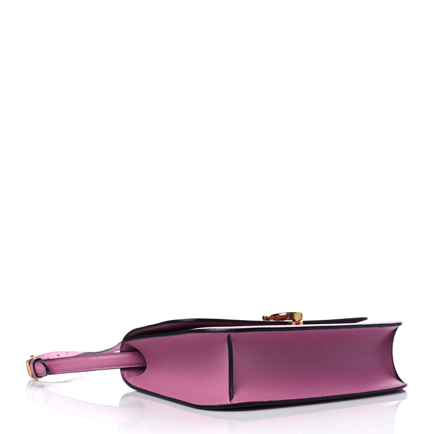 Hammered Calfskin Gancini Crossbody Pink