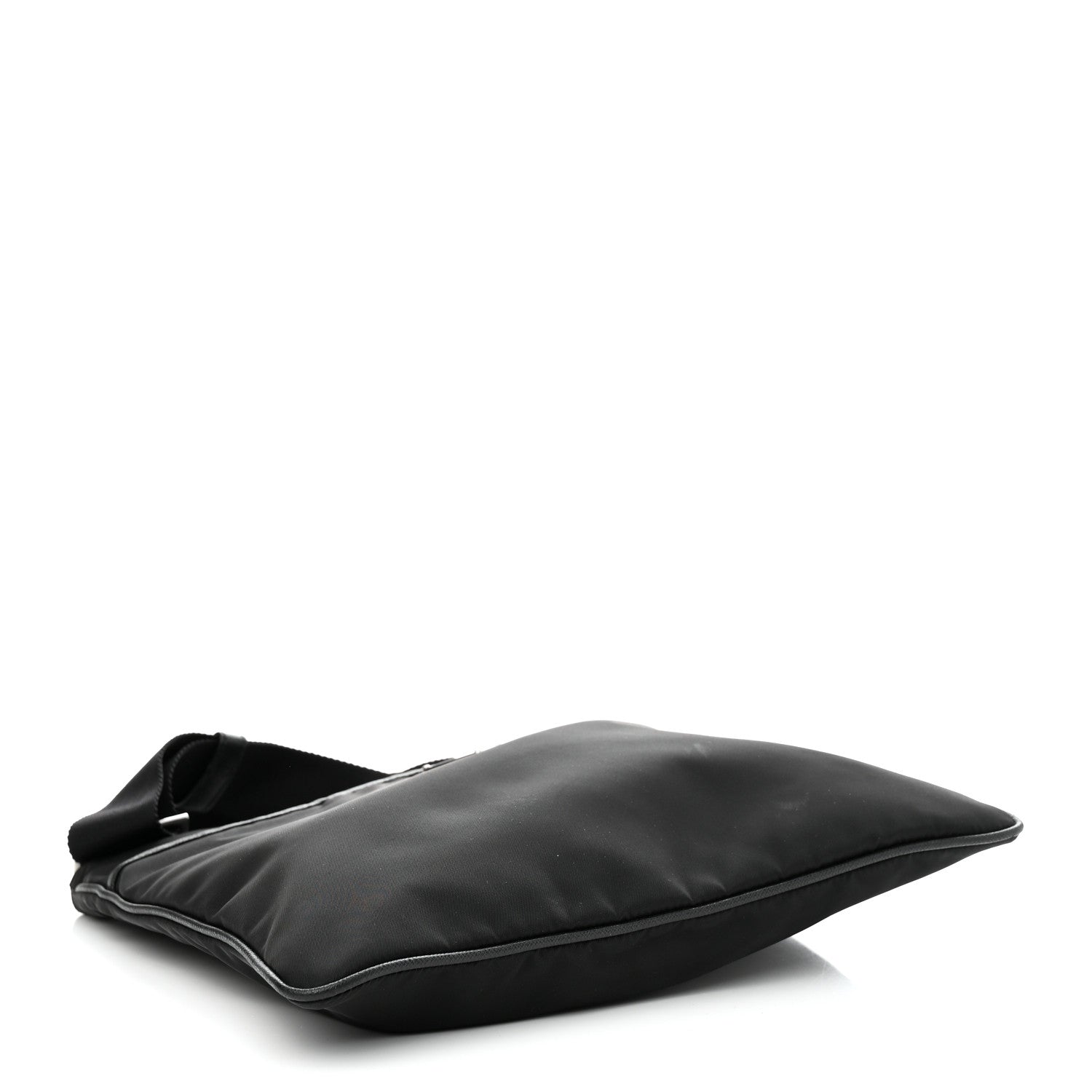 Prada Tessuto Nylon Saffiano Flat Messenger Bag Black 4 of 10