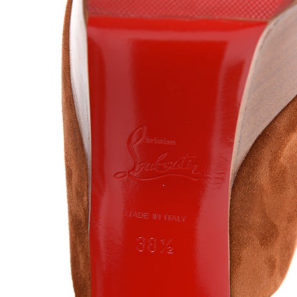 Christian Louboutin Veau Velours 110 Platform Mules 38.5 Cannelle 6 of 10
