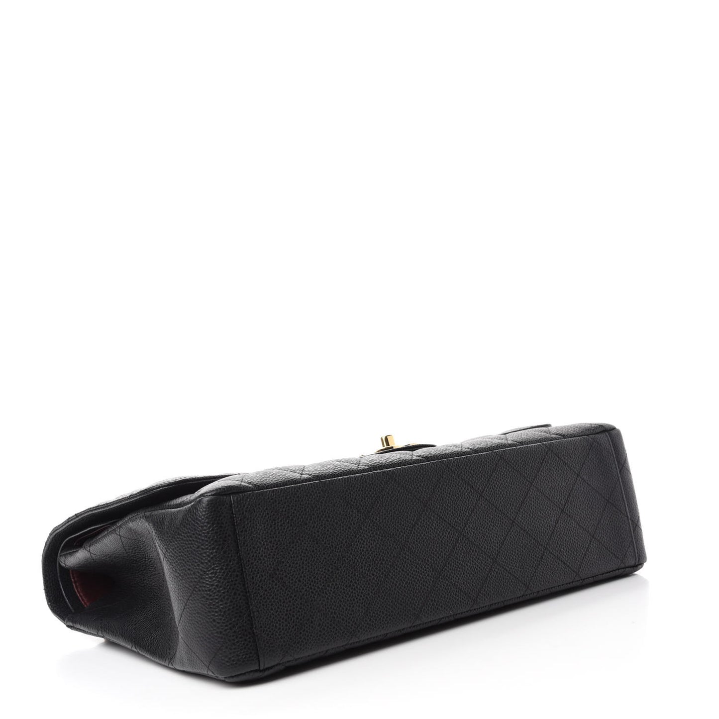 Caviar Quilted Maxi Double Flap Black