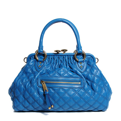 Marc Jacobs Calfskin Quilted Stam Blue 1 of 8