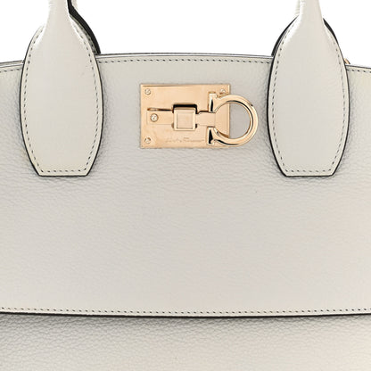 Salvatore Ferragamo Calfskin Large The Studio Bag Gull Grey 8 of 13