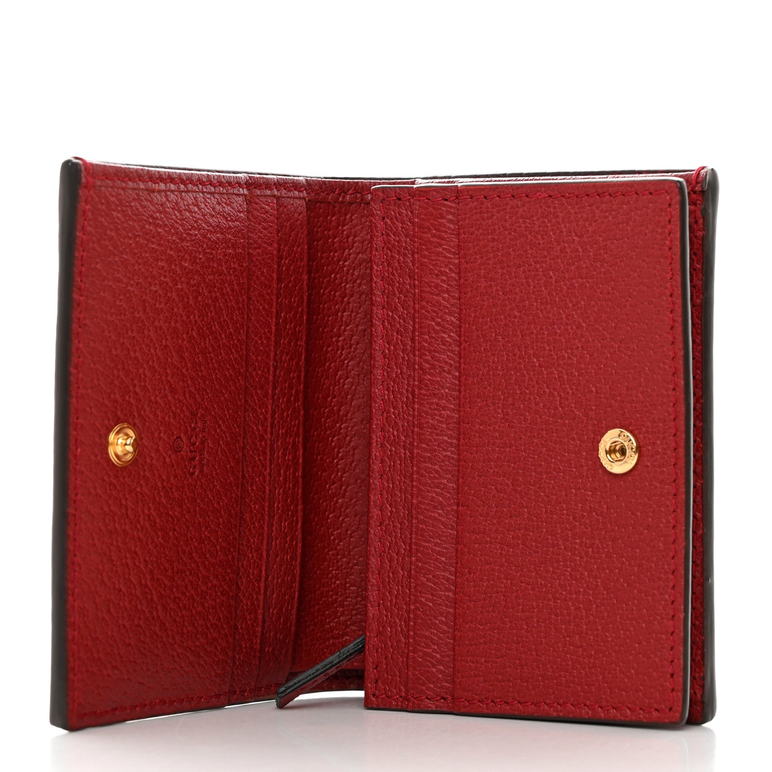 Gucci GG Supreme Monogram Flora Web Ophidia Card Case Red 5 of 8