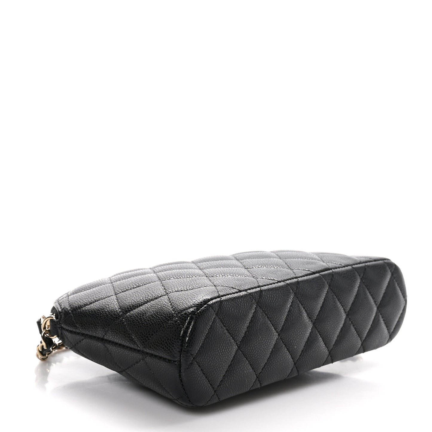 Caviar Quilted Classic Clutch with Chain Black