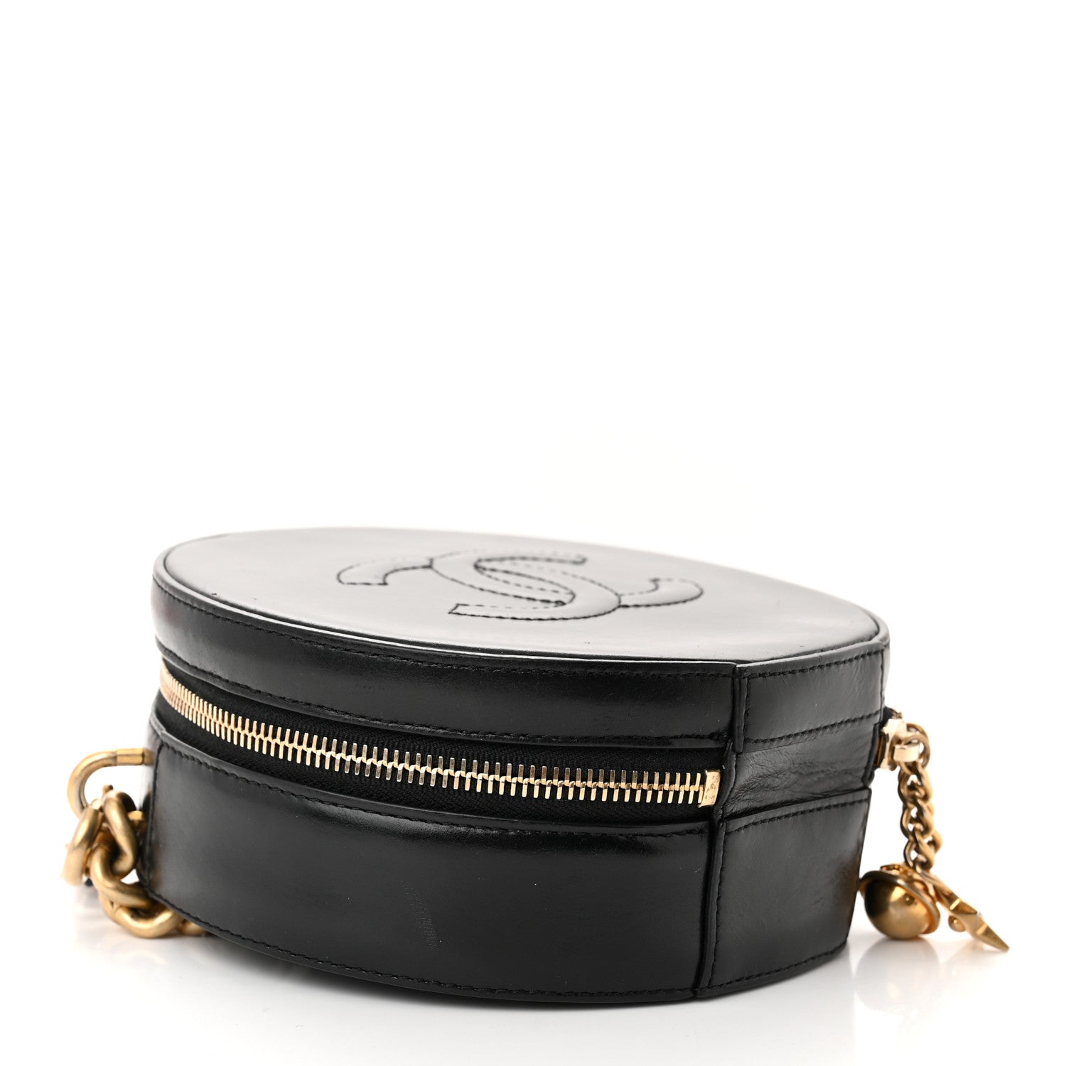 Chanel Glazed Calfskin Round As Earth Evening Bag Black 4 of 10