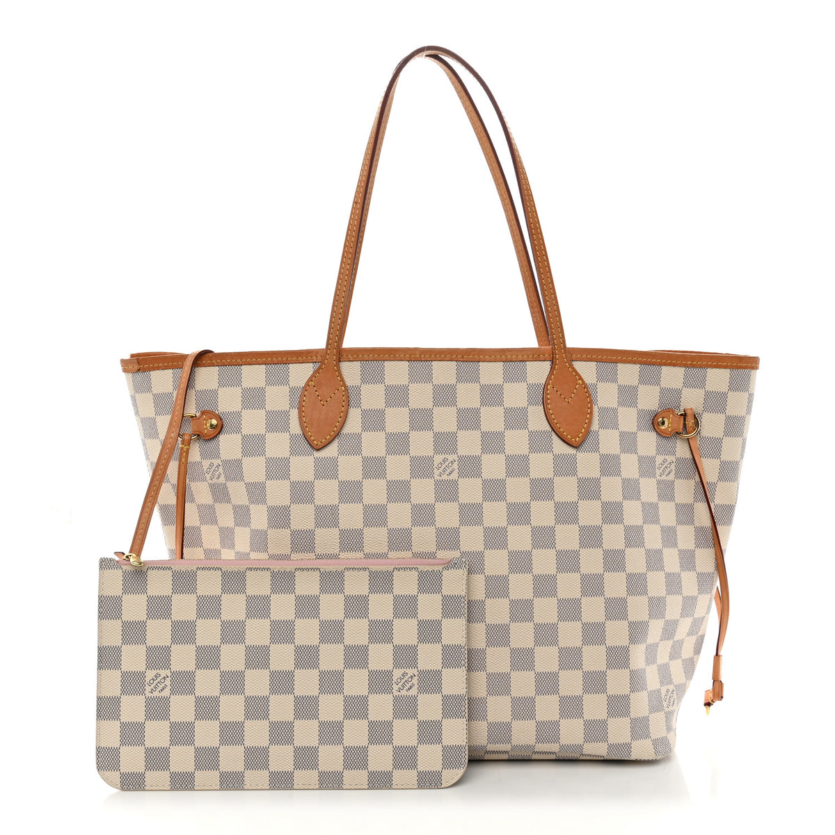 Damier Azur Neo Neverfull MM Rose Ballerine