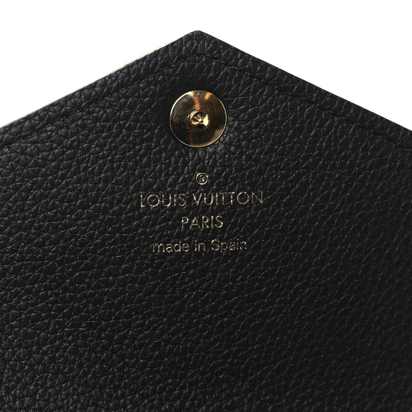 Calfskin Double V Wallet Black