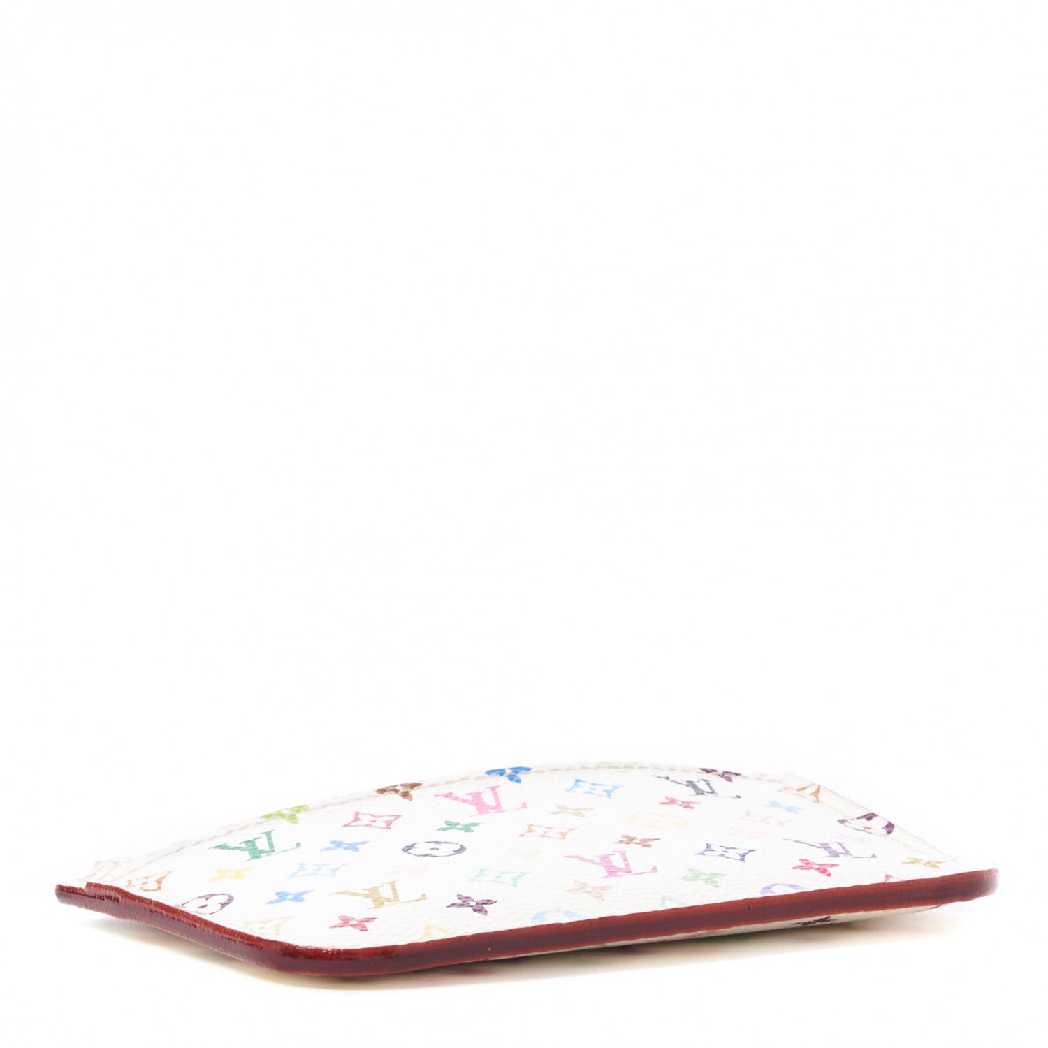 Louis Vuitton Monogram Multicolor Key Pouch White Litchi 3 of 7