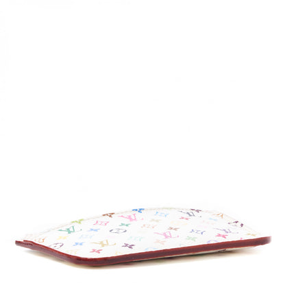 Louis Vuitton Monogram Multicolor Key Pouch White Litchi 3 of 7