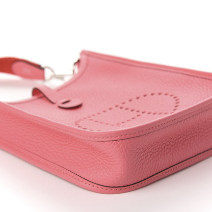 Hermes Taurillon Clemence Amazone Evelyne TPM Rose Azalee Rouge Pivoine 6 of 11