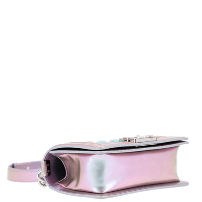 Chanel Iridescent Patent Calfskin PVC Quilted Small Boy Flap Light Purple 4 of 10