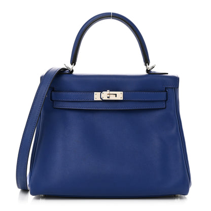 Hermes Swift Kelly Retourne 25 Bleu Electrique 1 of 10