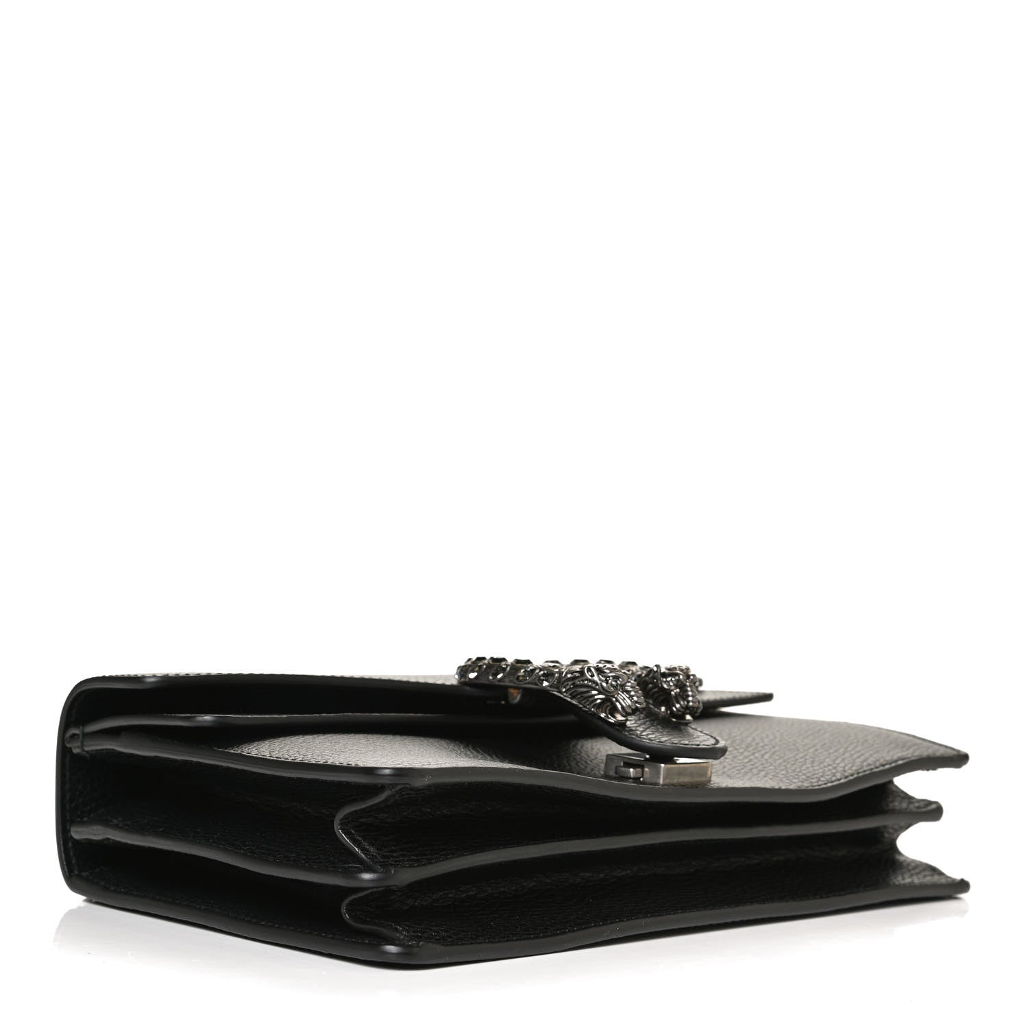 Gucci Pebbled Calfskin Small Dionysus Shoulder Bag Black 4 of 12